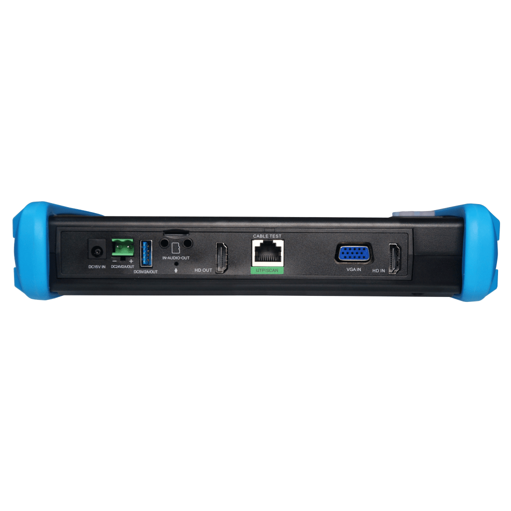 Tester de Video Profesional | Pantalla 7"| Prueba IP/HD/Analógicas | TVI/CVI/AHD/CVBS | IP ONVIF | 4K/8K | H.264/H.265 | HDMI | PTZ | Scanner IP | TDR | Salidas 12V/24V/PoE | Activación Simultanea. - Imagen 3