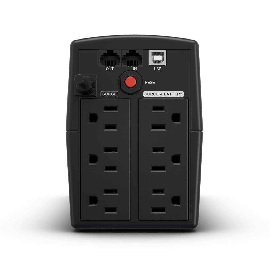 UPS de 900 VA/420 W, Topología Línea Interactiva, Entrada 120 Vca NEMA 5-15P, y 6 Salidas NEMA 5-15R, Con Regulador de Voltaje (AVR) - Imagen 3