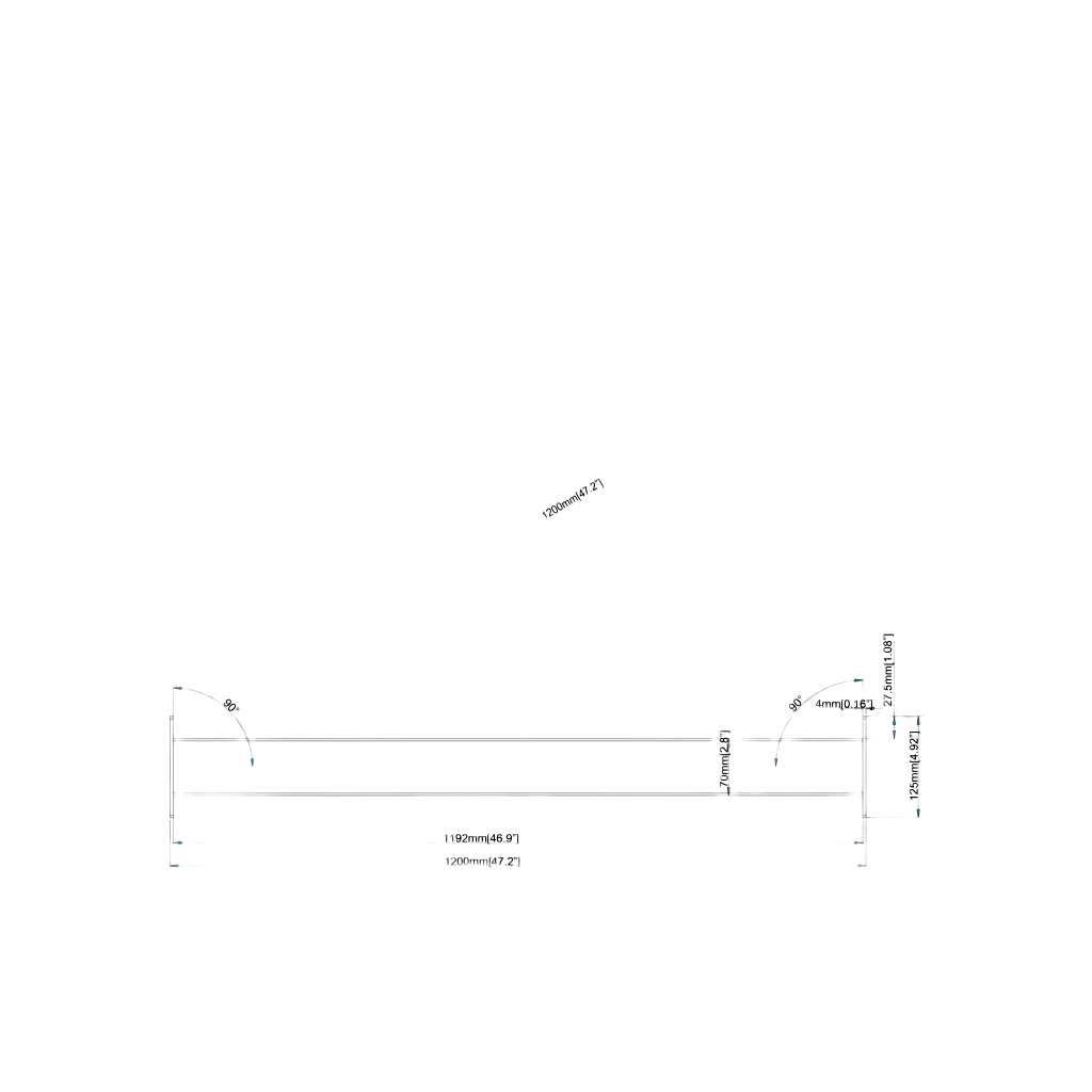 Accesorio _ Perfil Rectangular para Interconexión de Patas de Videowall LED | Longitud 1200 mm | Ancho 56 mm | Incluye Tornillos M8 x 10 mm y Llave Allen de 5 mm - Imagen 3