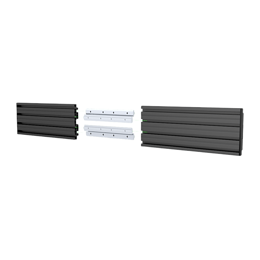 Accesorio_ Riel de Aluminio con Longitud 1000 mm | Incluye Tapas laterales | Compatible con estructura para Videowall | Diseño Modular - Imagen 3