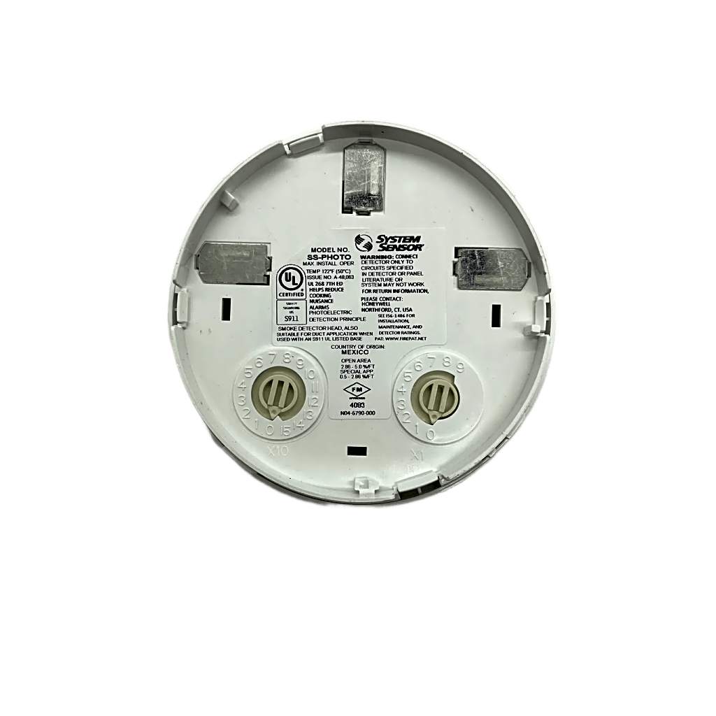 Detector de Humo Fotoeléctrico Direccionable / 15-32 VCC / Cámara Óptica de Alta Sensibilidad / Compatible Fire-Lite, Silent Knight y Farenhyt / Base Incluida / Blanco - Imagen 4