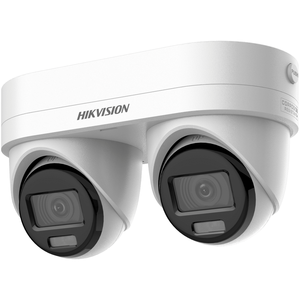 PanoVu Series / Lente Dual de 4 Megapixel / 2 Lentes Fijos de 2.8 mm / Recomendado para Pasillos o Esquinas / IP67 / IK10 / PoE / WDR 120 dB / Dual Light (30 mts IR + 30 Mts Luz Blanca) / Micrófono y Bocina Integrada / Micro SD / ACUSEEK