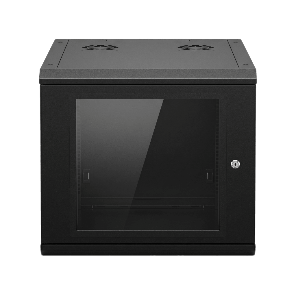 Gabinete de Pared 9U de 635 mm de Profundidad, Rack de 19 in en Acero Reforzado: Compacto y Resistente para Soluciones Profesionales
