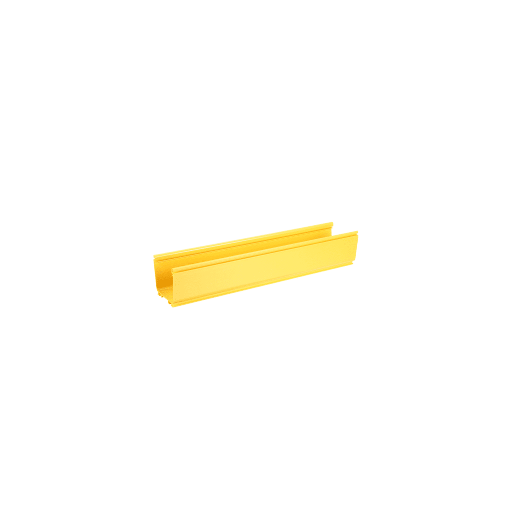 Canaleta FiberRunner™ 4X4, de PVC Rígido, Color Amarillo, 3 m de Largo