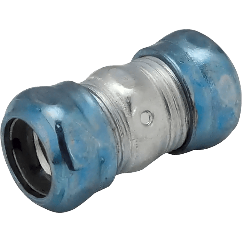 Cople Compresión Hermético de Acero Galvanizado para Pared Delgada de 1 1/4" .
