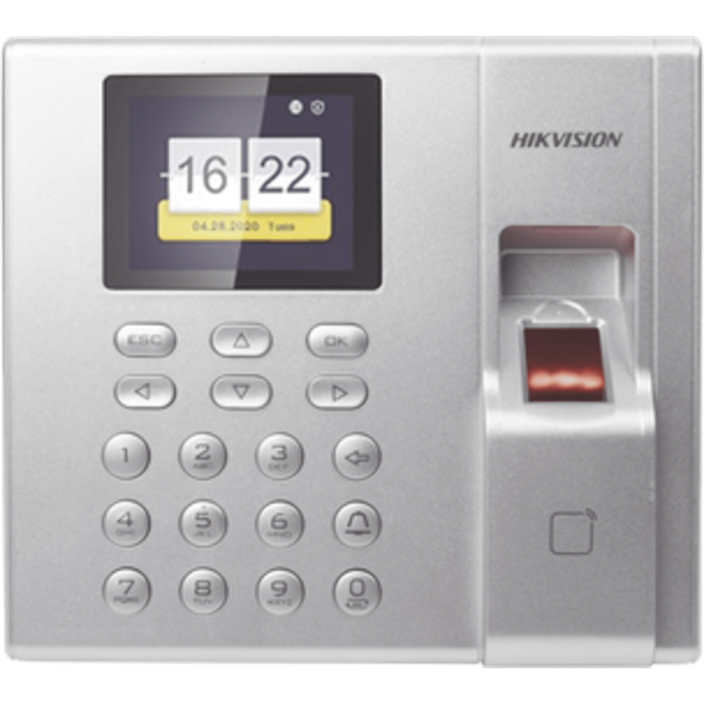 Terminal de Control de Acceso y Asistencia / Huella y Tarjetas EM / 1,000 Usuarios / Hik-Connect P2P / Pantalla LCD 2.4" / iVMS-4200