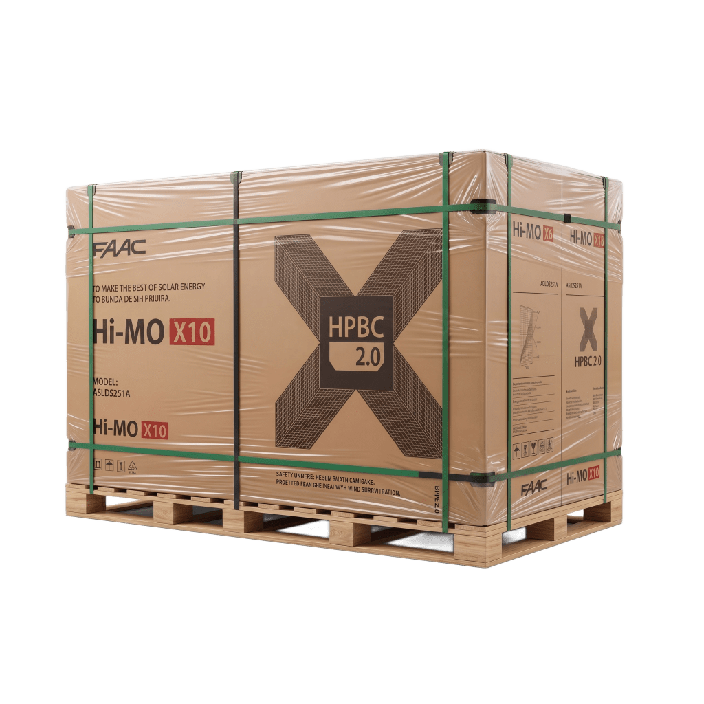 Pallet con 36 piezas de Modulo Solar LR866HVD645M  HI-MO X10,  645 W BIFACIAL , 53.7 Vcc, Monocristalino HPBC