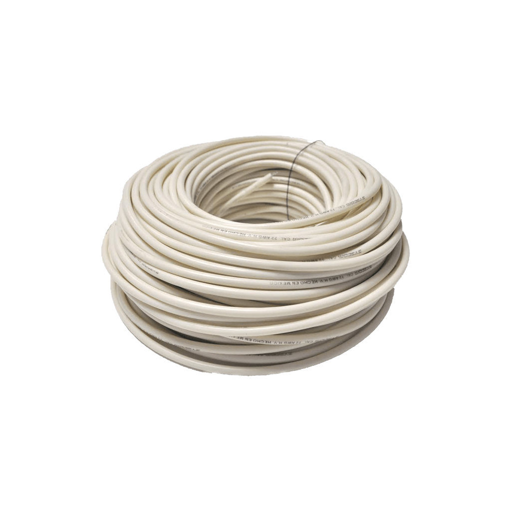 Cable Doble Aislado para Cercas Electrificadas / Bobina 25 m (82 ft) / Calibre 22 / Anti-UV / Multifilar Flexible