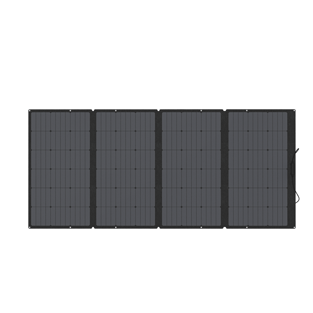 Módulo Solar Portátil y Flexible de 400W Recomendado para Estaciones Portátiles EcoFlow / Ajuste de Ángulo / Carga Eficiente / Conector XT60
