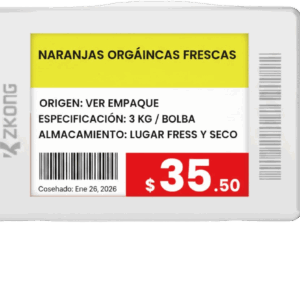 Etiqueta Electrónica de Estantería ESL 1.8 Pulgadas / Pantalla EPD a Color 224x168 píxeles / 4 Colores (Negro, Blanco, Rojo, Amarillo) / Batería 5 Años / Bluetooth LE 5.1 / Gestión en la Nube / NFC / CE ROHS FCC