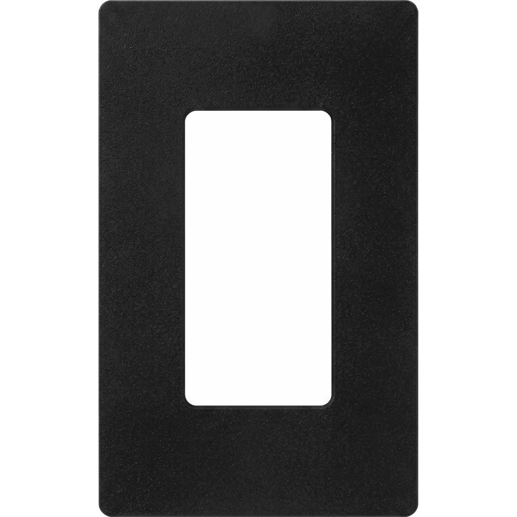 Tapa Color Negro Satin para interruptor o dimmer Lutron, 1 gang, limpio y moderno