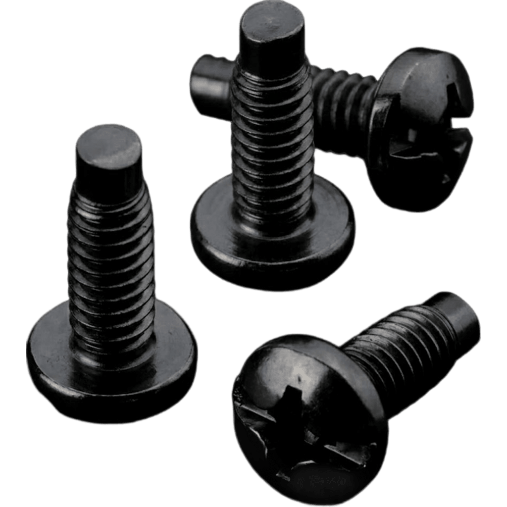 Kit de 20 Tornillos #10-32 x 0.75, Para Uso con Rieles de Tornillo Directo o Tuerca Enjaulada, de Acero, Color Negro
