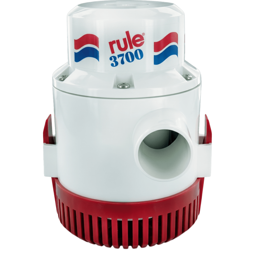 Bomba de Achique Sumergible Rule 14A / 3,700 GPH / 12V CD / Motor de Alta Eficiencia / Ejes de Acero Inoxidable / Protección Térmica TCO / Certificación CE e ISO 8849