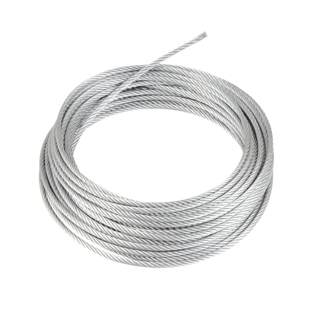 Rollo o carrete de 100 Metros de Retenida de 1/8" de Alta Resistencia, Galvanizado clase A.