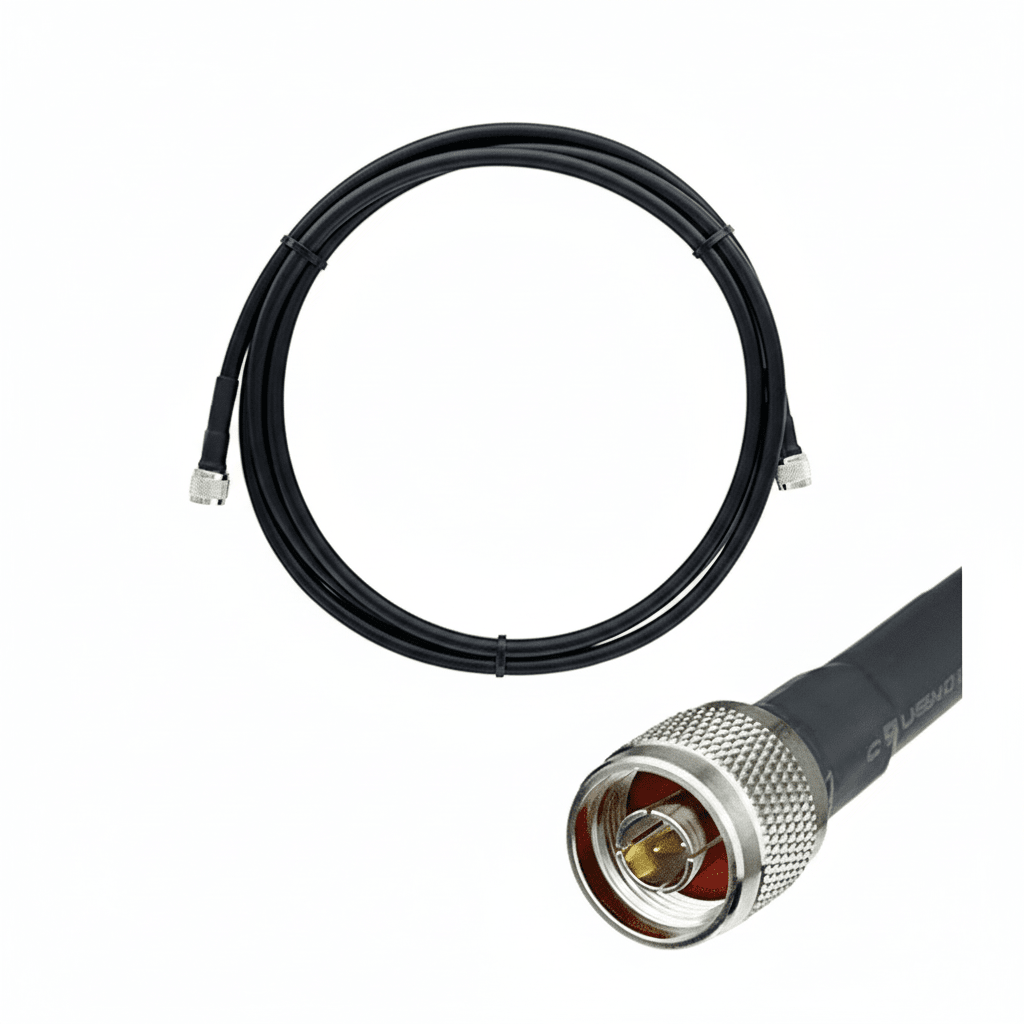 Jumper Coaxial con Cable Epcom405 | Conector N Macho en los Extremos | 3 Metros (9.84 pies) de Longitud.