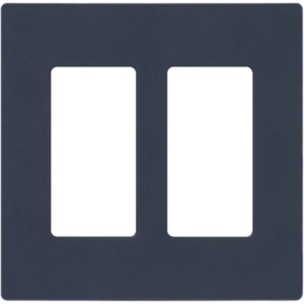 Tapa Color Deap Sea Satin para interruptor o dimmer Lutron, 2 gang, limpio y moderno