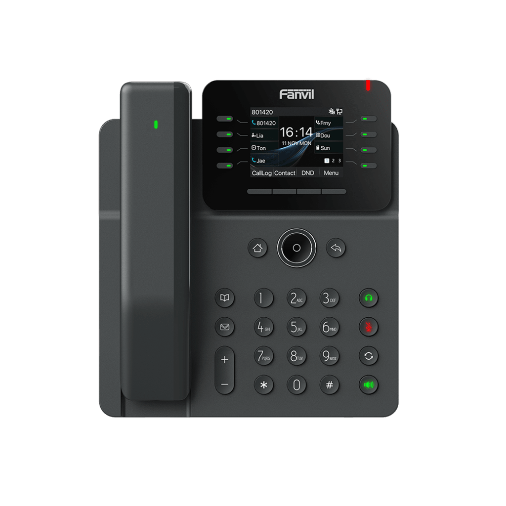 Teléfono IP / Handset Inalámbrico Bluetooth / 12 Líneas SIP / Pantalla IPS Táctil 2.8" HD / Conferencia 6 Vías / Puertos Gigabit / PoE 802.3af / OpenVPN / Hot Desking