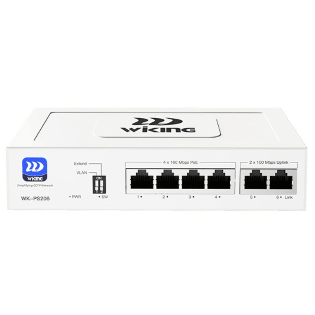 Switch no administrable PoE / Gestión Cloud / Con 4 puertos 10/100 Mbps PoE af/at / 2 Puertos Uplink 10/100 MBPS / Presupuesto 45 W / PoE hasta 250 metros