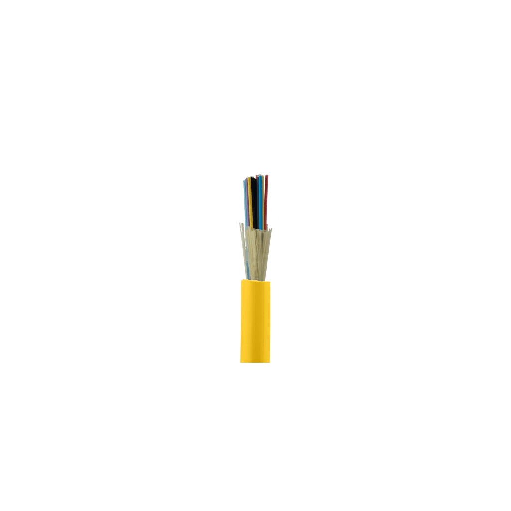 Cable de Fibra Óptica de 24 Hilos, Monomodo OS2 9/125, Interior, Tight Buffer 900um, No Conductiva (Dieléctrica), OFNR (Riser), Precio Por Metro