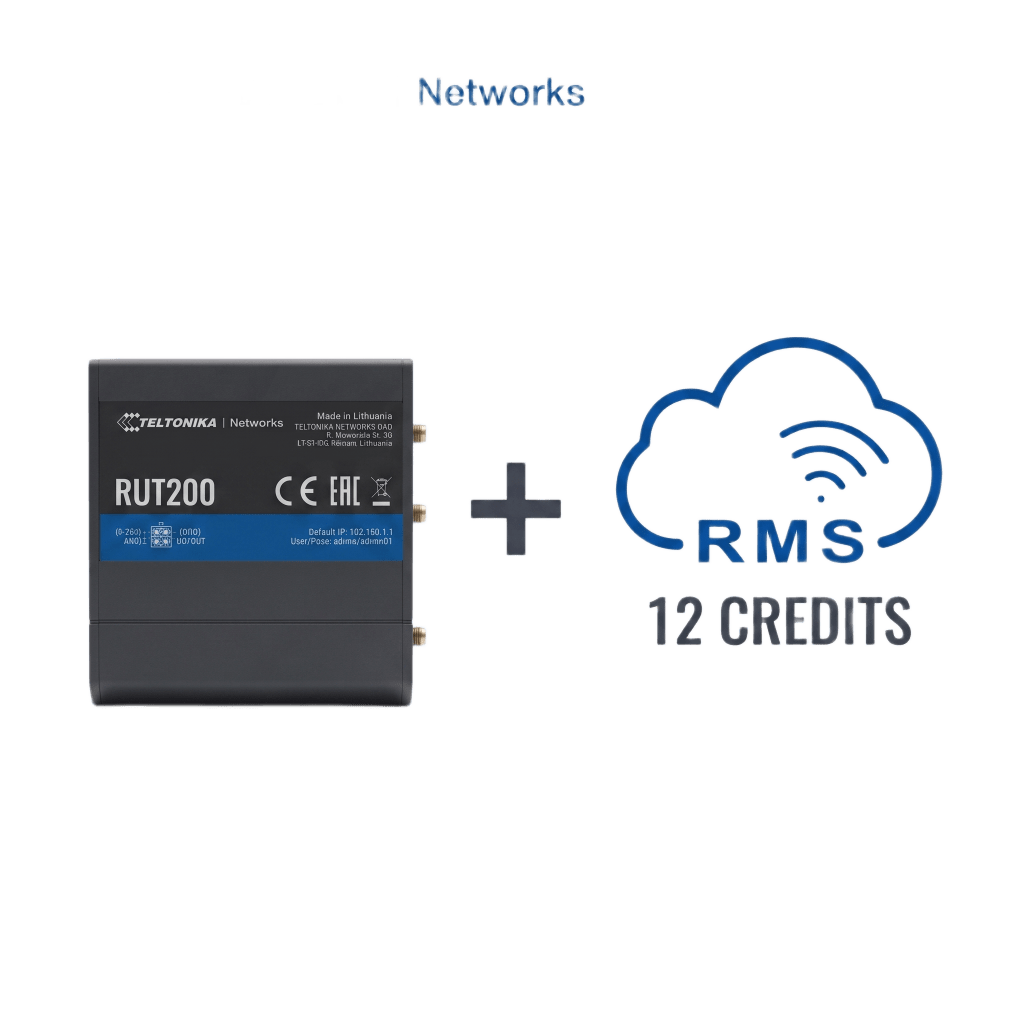 Router Teltonika LTE/4G RUT200 + 12 creditos RMS