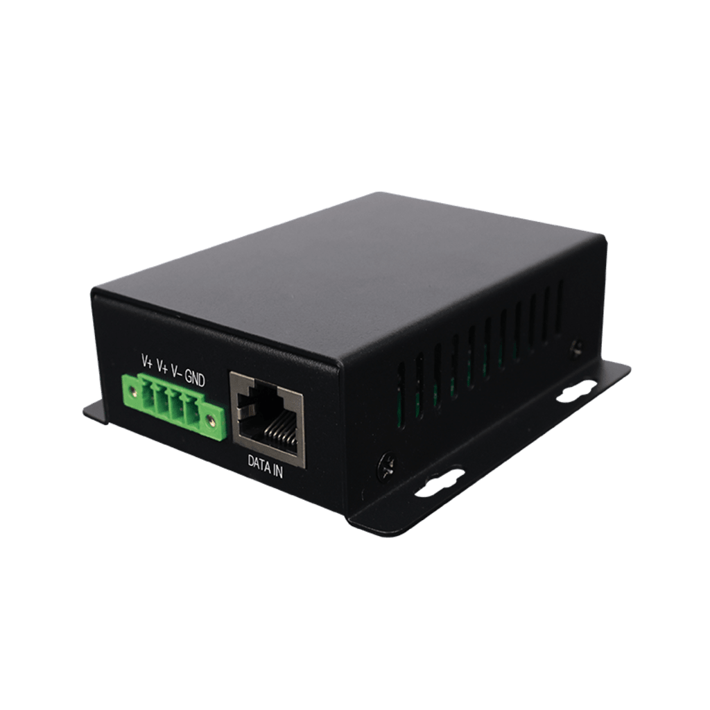 Inyector PoE Industrial / Ideal para Aplicaciones Solares / Entrada 9-42 Vcc / Salida PoE 48V / Conexión plug and play / Ideal para Conectar Cámaras PoE