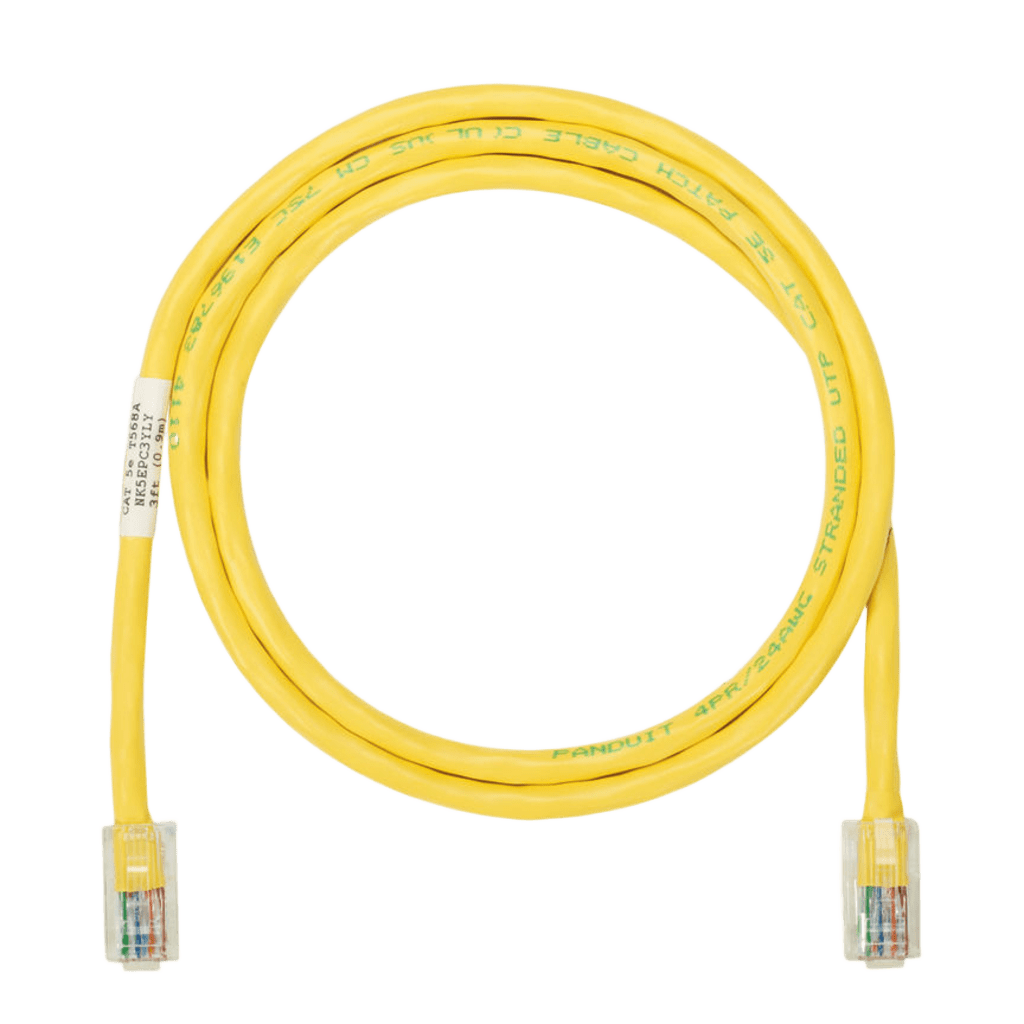 Cable de Parcheo UTP Categoría 5e, con Plug Modular en Cada Extremo - 1.5 Metros (4.92 Pies) - Amarillo
