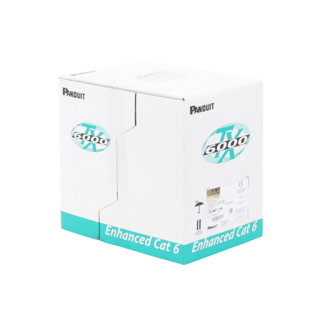 Bobina de Cable UTP 305 Metros (1000 Pies) de Cobre, TX6000? PanNet, Reelex, Blanco, Categoría 6 Mejorado (23 AWG), PVC (CM), de 4 Pares