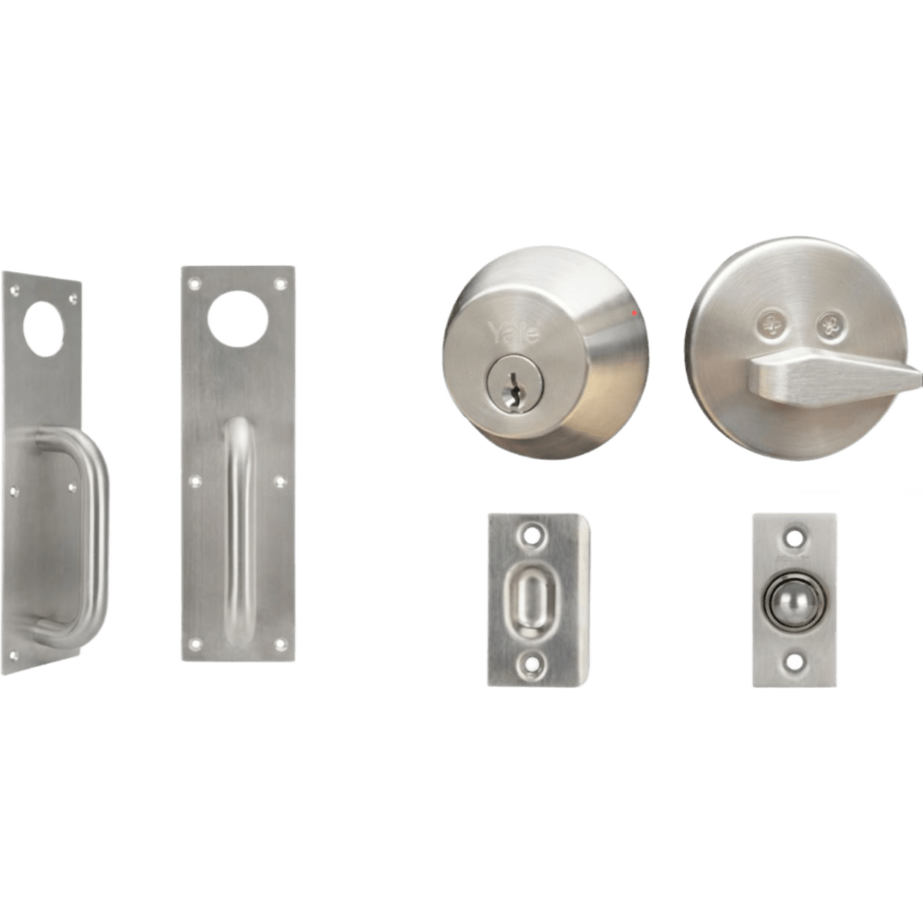 Kit Jaladera / Cerrojo B500P Llave Mariposa / Resbalón Pestillo de Bola Ajustable / Acero Inoxidable y Cromo